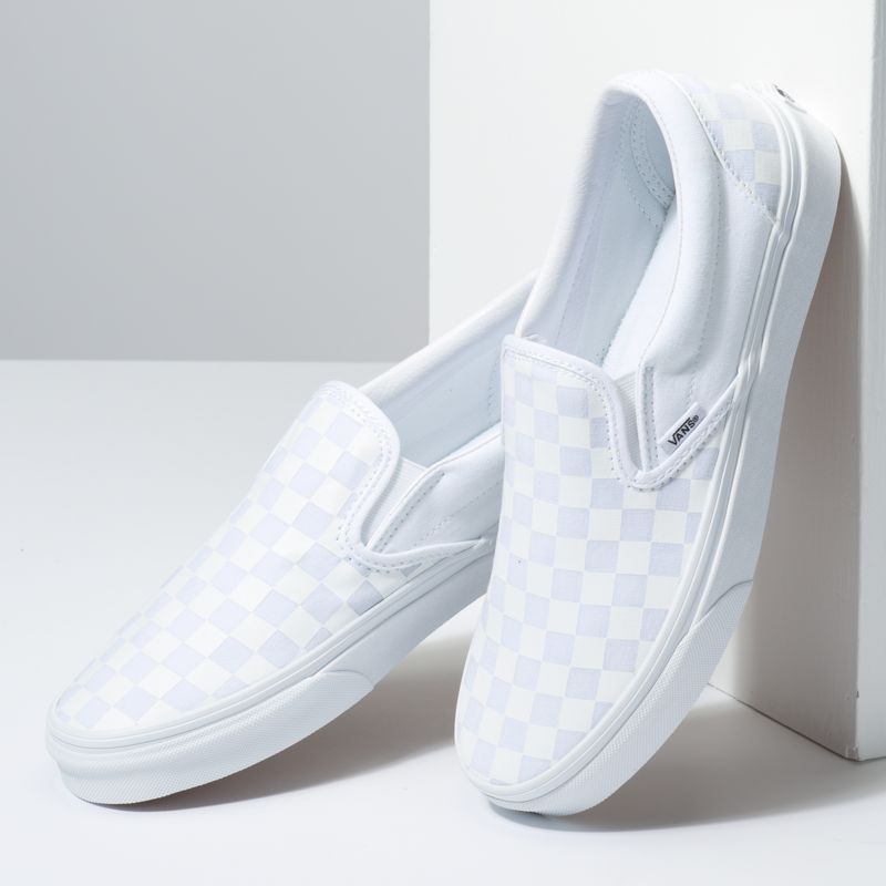 Bajos Vans Checkerboard Hombre Blancos | Mexico-KCG687450