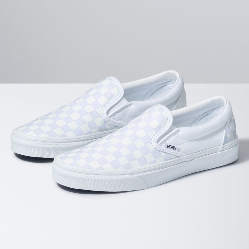 Bajos Vans Checkerboard Hombre Blancos | Mexico-KCG687450