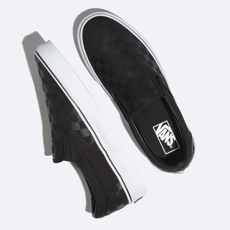 Bajos Vans Checkerboard Hombre Negros | Mexico-OQU781435