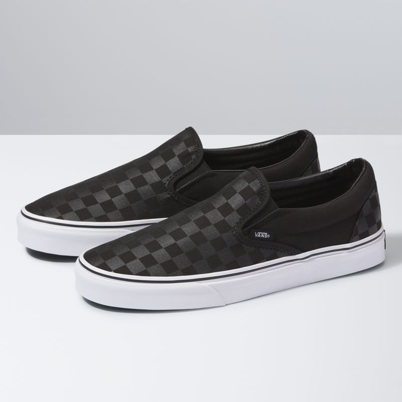 Bajos Vans Checkerboard Hombre Negros | Mexico-OQU781435