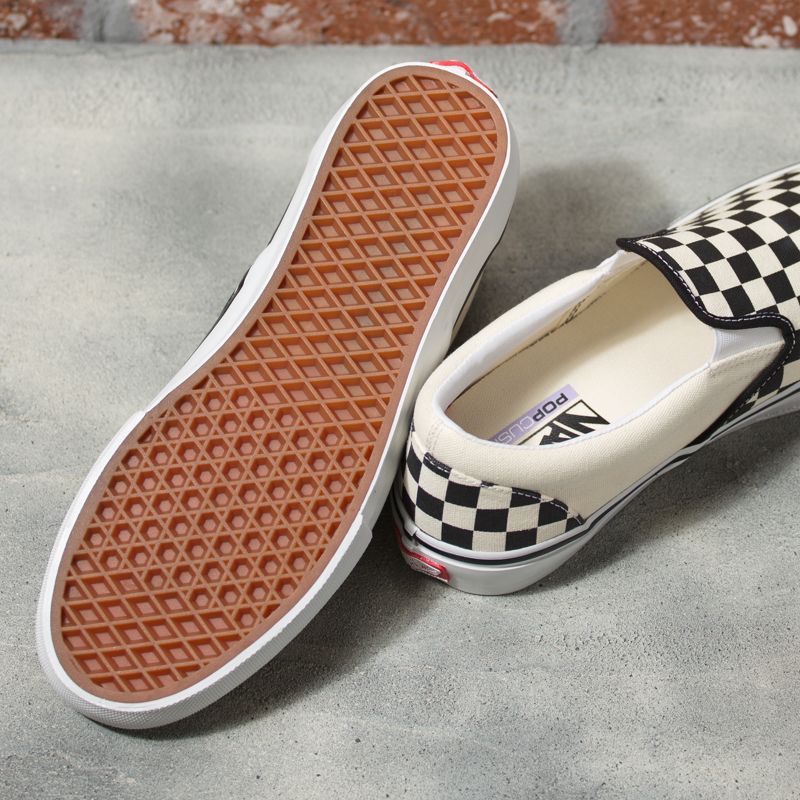 Bajos Vans Checkerboard Mujer Negros Blancos | Mexico-BCT641237