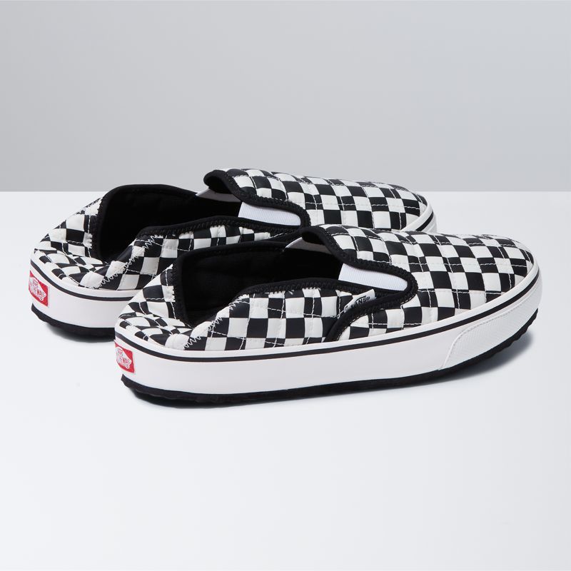 Bajos Vans Checkerboard Slip-Er 2 Hombre Negros Blancos | Mexico-KAC698427