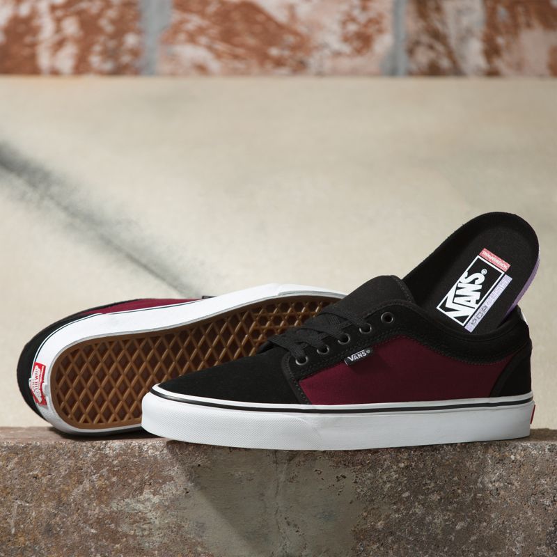 Bajos Vans Chukka Hombre Vino Negros | Mexico-IEO048367