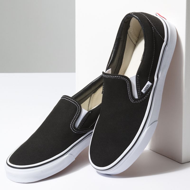 Bajos Vans Classic Anchos Hombre Negros | Mexico-BFZ874935