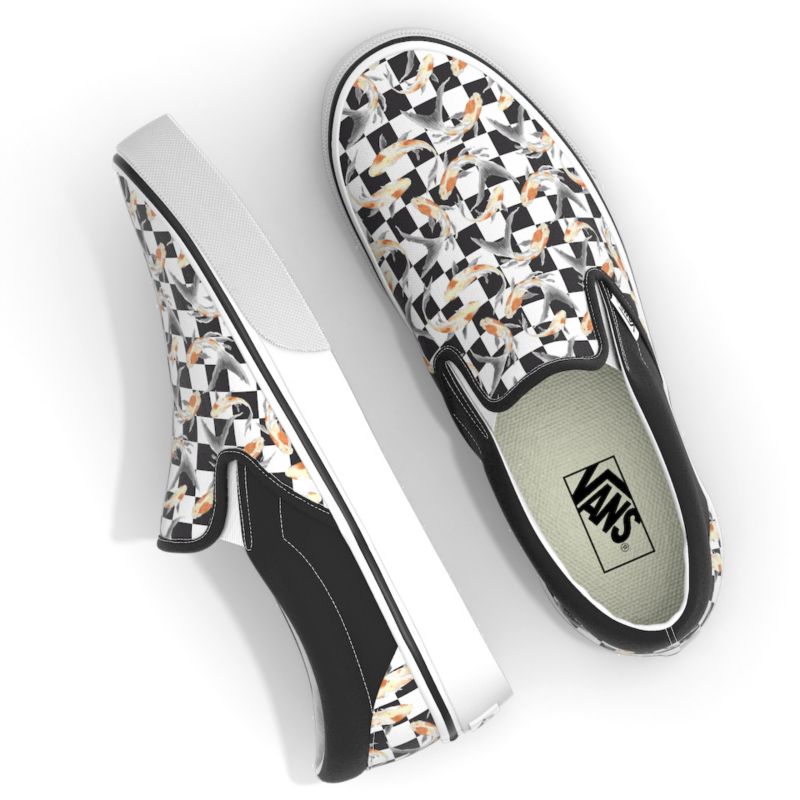 Bajos Vans Classic Hombre Negros Blancos | Mexico-LYZ053821