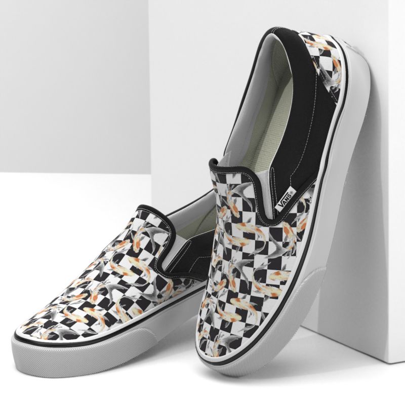 Bajos Vans Classic Hombre Negros Blancos | Mexico-LYZ053821