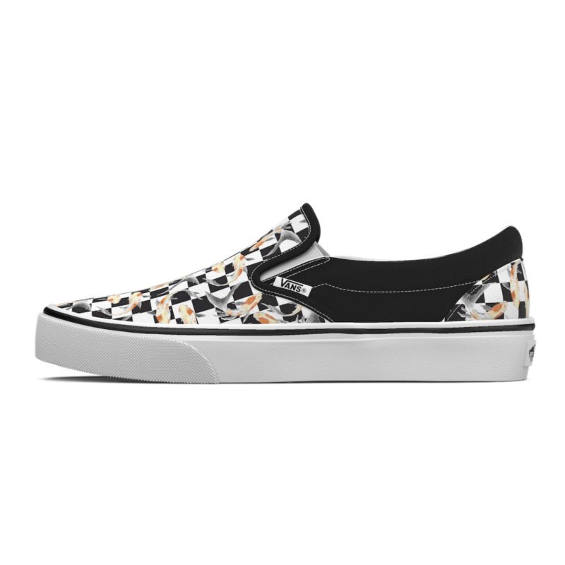 Bajos Vans Classic Hombre Negros Blancos | Mexico-LYZ053821