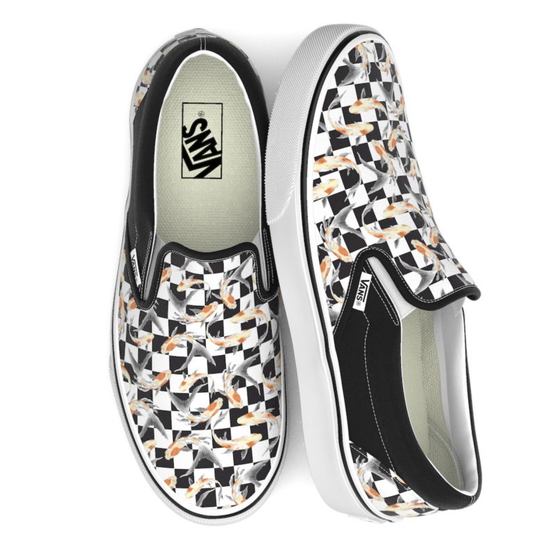 Bajos Vans Classic Mujer Negros Blancos | Mexico-ESZ946251