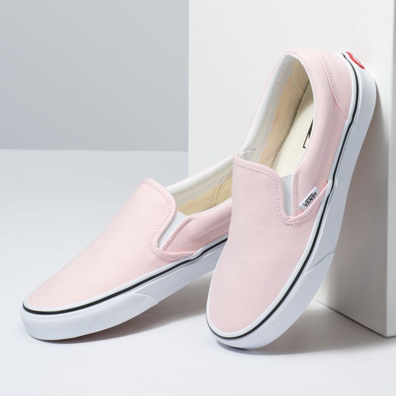 Bajos Vans Classic Mujer Rosas Blancos | Mexico-GZQ763859