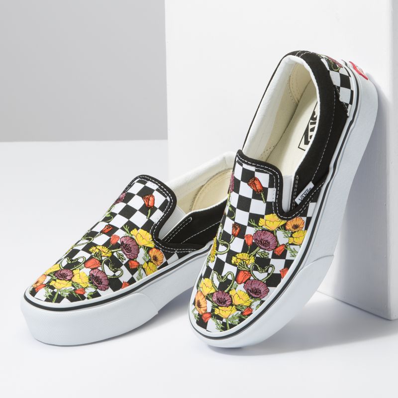 Bajos Vans Classic Plataforma Hombre Negros Multicolor | Mexico-BUC023984