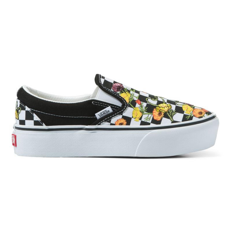 Bajos Vans Classic Plataforma Hombre Negros Multicolor | Mexico-BUC023984