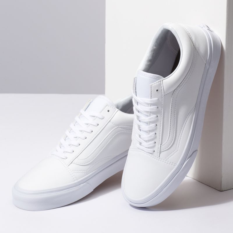 Bajos Vans Classic Tumble Old Skool Hombre Blancos | Mexico-NBV073264