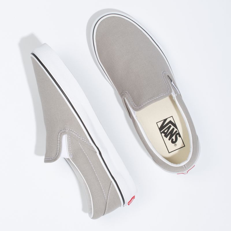 Bajos Vans Classics Mujer Grises Oscuro Blancos | Mexico-RGN493601