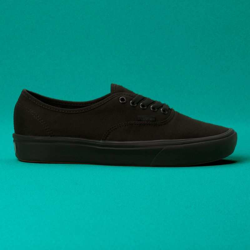 Bajos Vans ComfyCush Authentic Hombre Negros | Mexico-XKY058732