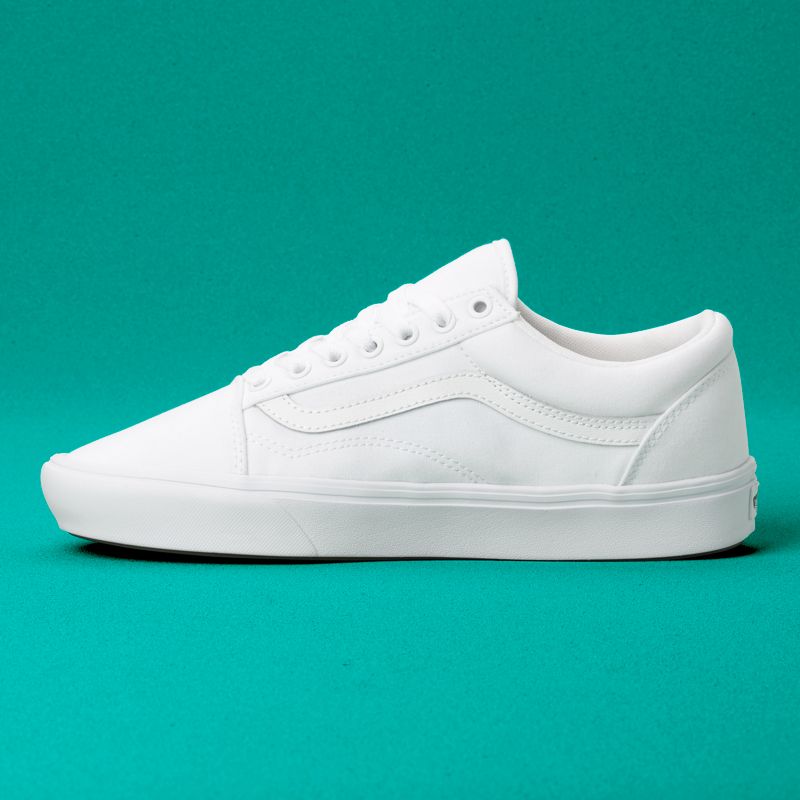 Bajos Vans ComfyCush Old Skool Mujer Blancos | Mexico-GLO937425