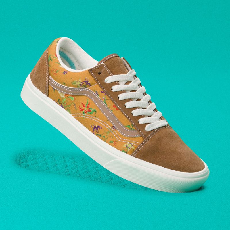 Bajos Vans ComfyCush Old Skool Mujer Dorados Marrom | Mexico-SAI570936