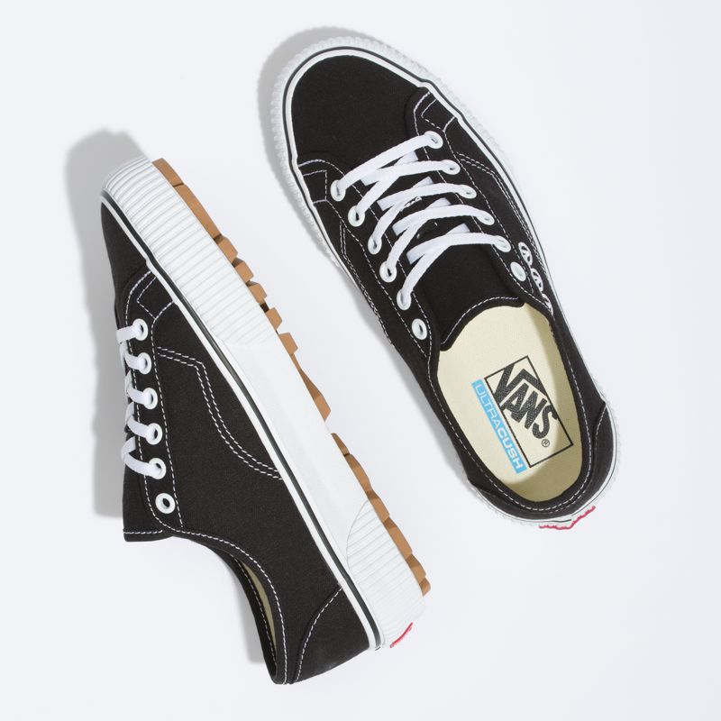 Bajos Vans Delridge SF Mujer Negros Blancos | Mexico-GYV697234