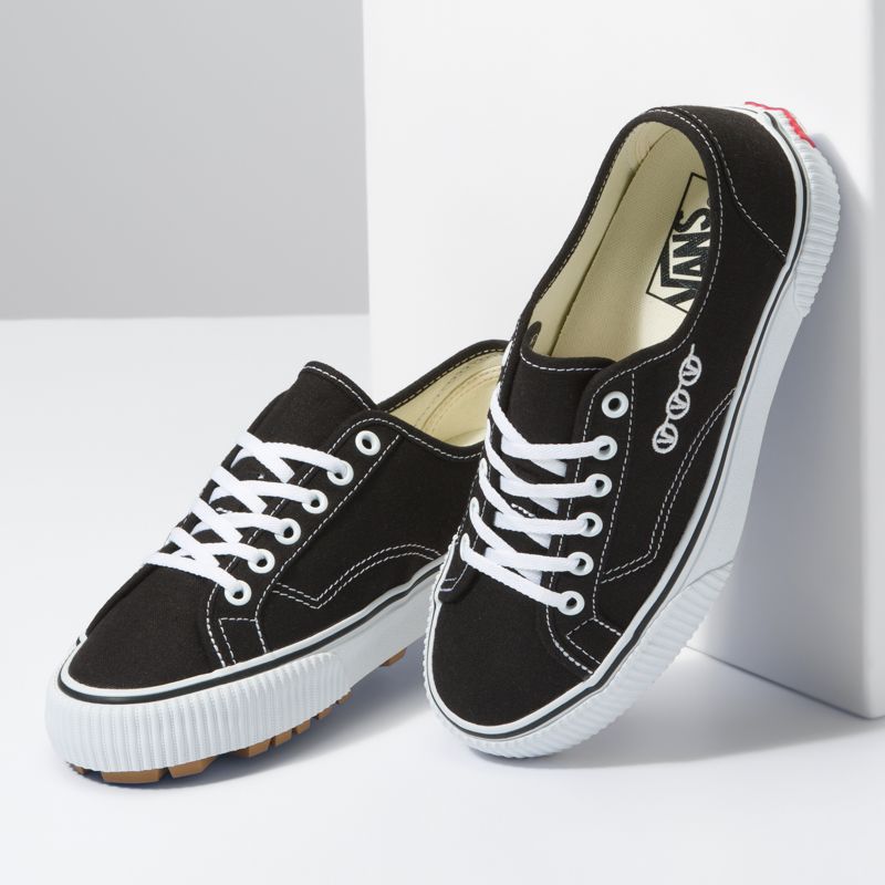 Bajos Vans Delridge SF Mujer Negros Blancos | Mexico-GYV697234