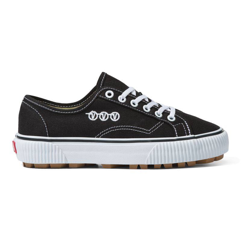 Bajos Vans Delridge SF Mujer Negros Blancos | Mexico-GYV697234