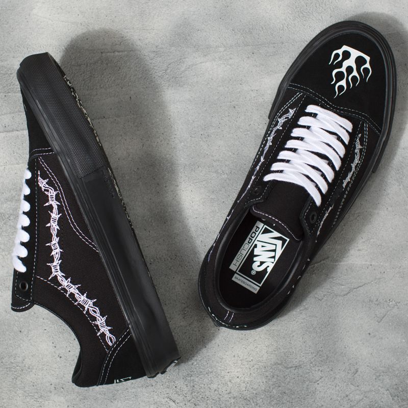 Bajos Vans Elijah Berle Mujer Negros Blancos | Mexico-OBH403281