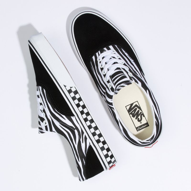 Bajos Vans Era Hombre Negros Blancos | Mexico-CKH437059