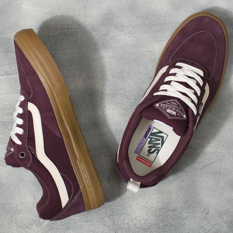 Bajos Vans Gamuza Gum Kyle Walker Hombre Vino | Mexico-NPI842309