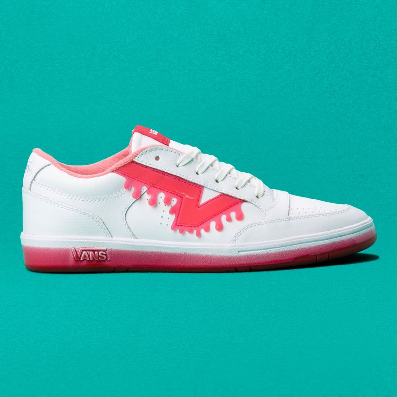 Bajos Vans Lowland CC Drip Mujer Blancos Rojos | Mexico-AQL026897