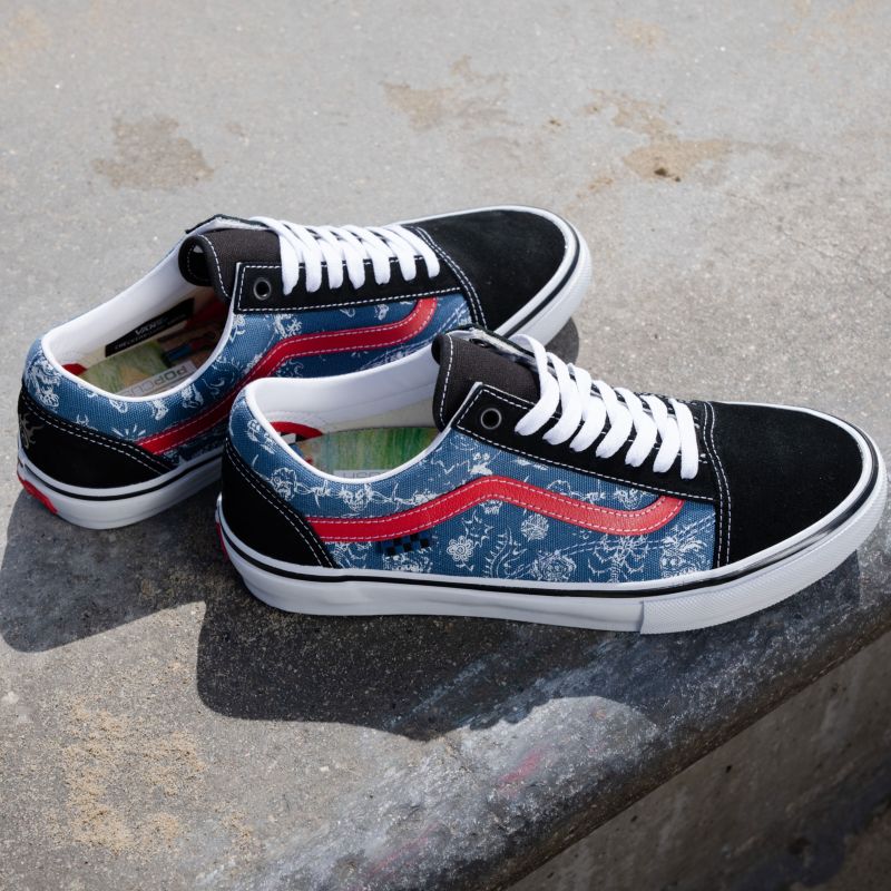 Bajos Vans Mike Gigliotti Skate Old Skool VCU Mujer Negros Azules | Mexico-SJI283457