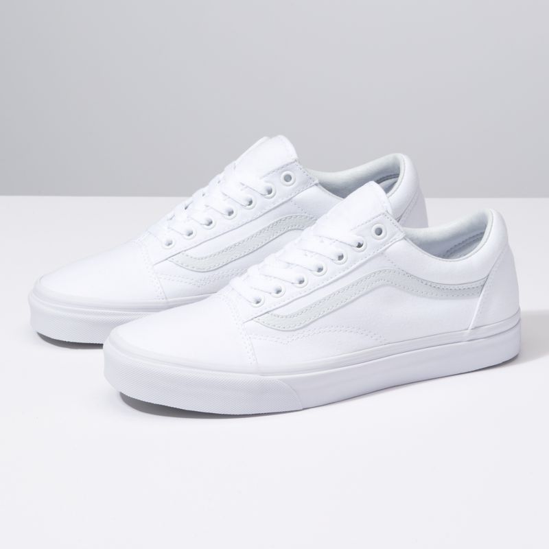 Bajos Vans Old Skool Anchos Hombre Blancos | Mexico-XOJ672538