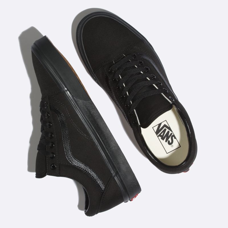 Bajos Vans Old Skool Anchos Hombre Negros | Mexico-OZM793524