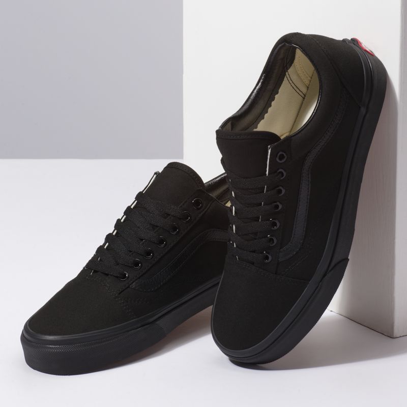 Bajos Vans Old Skool Anchos Hombre Negros | Mexico-OZM793524