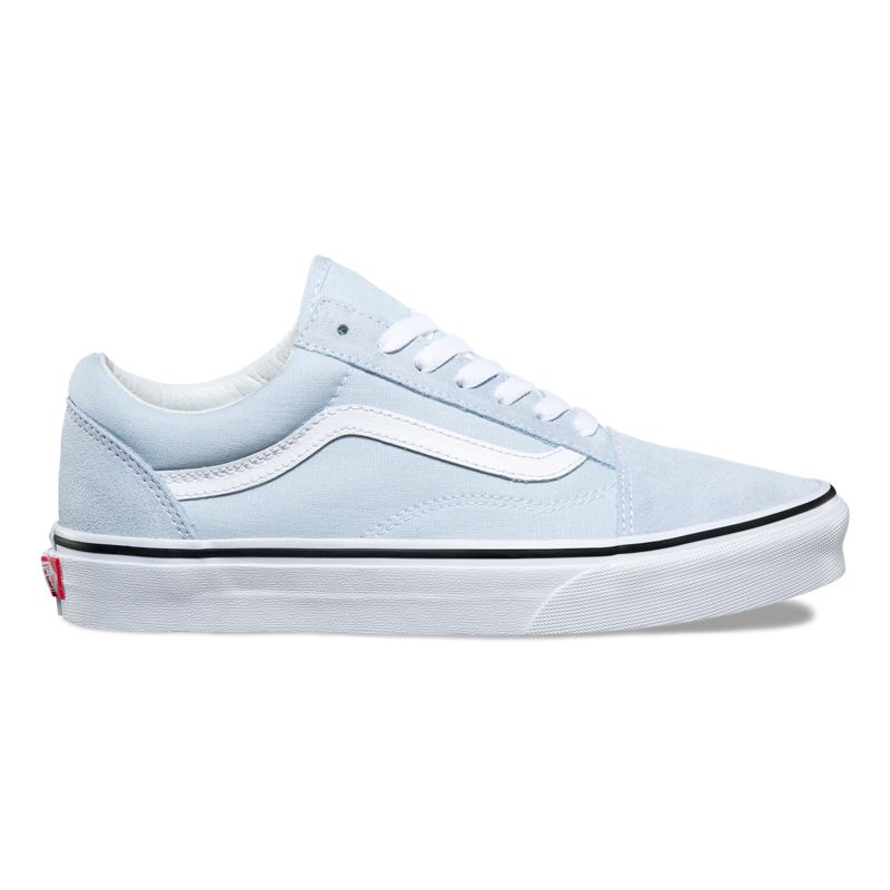 Bajos Vans Old Skool Hombre Azules Blancos | Mexico-TRD631587