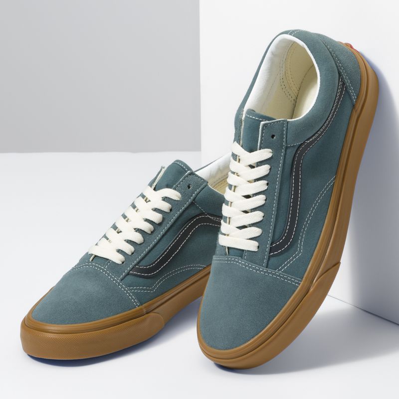 Bajos Vans Old Skool Hombre Azules Claro | Mexico-MQE682401