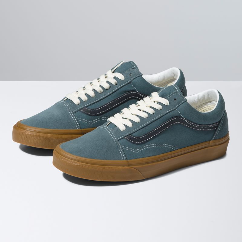 Bajos Vans Old Skool Hombre Azules Claro | Mexico-MQE682401