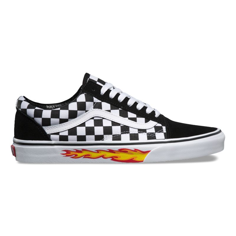 Bajos Vans Old Skool Hombre Blancos Negros | Mexico-FBN349216