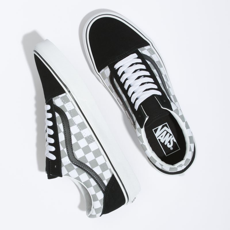 Bajos Vans Old Skool Hombre Blancos Negros | Mexico-UMW842516