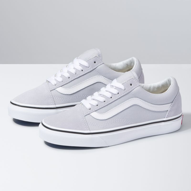 Bajos Vans Old Skool Hombre Grises Blancos | Mexico-DLH936184