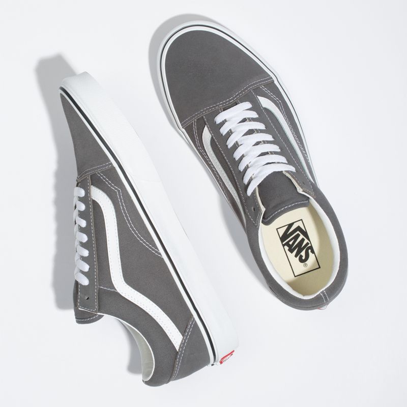 Bajos Vans Old Skool Hombre Grises Oscuro | Mexico-ZQC149286