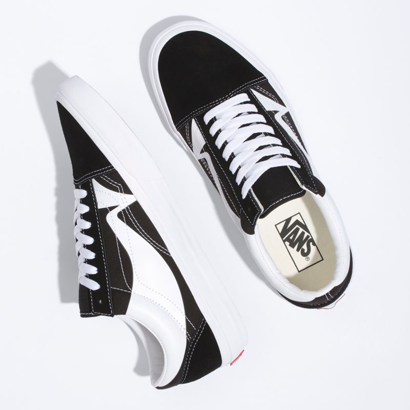 Bajos Vans Old Skool Hombre Negros Blancos | Mexico-EAS361248