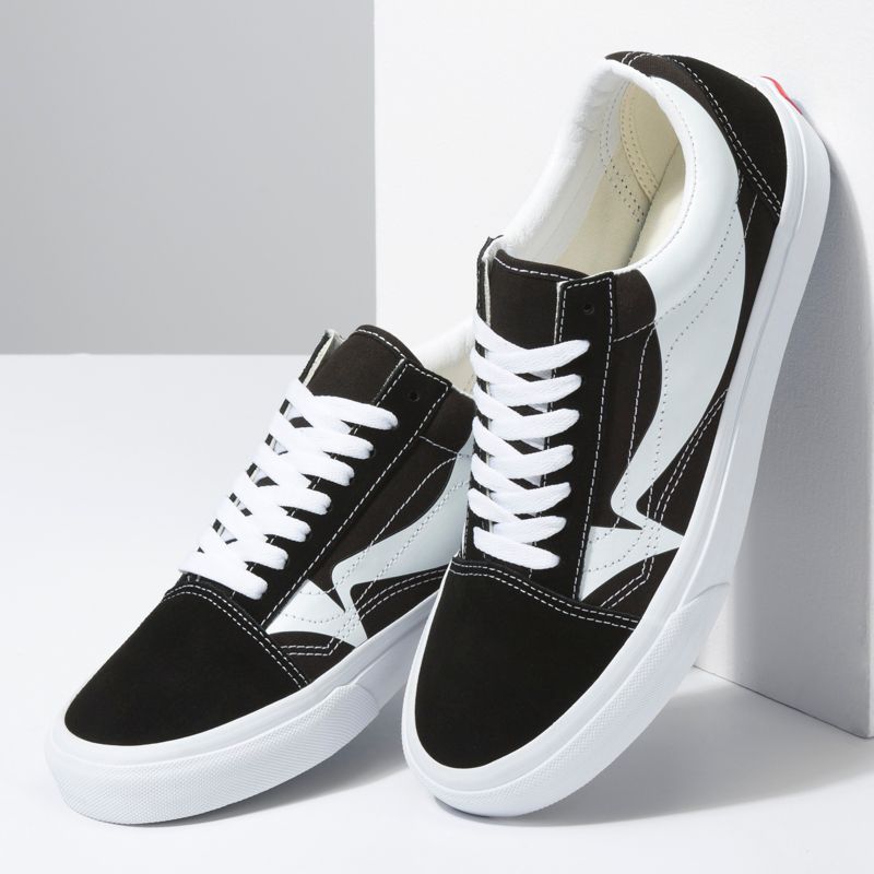 Bajos Vans Old Skool Hombre Negros Blancos | Mexico-EAS361248