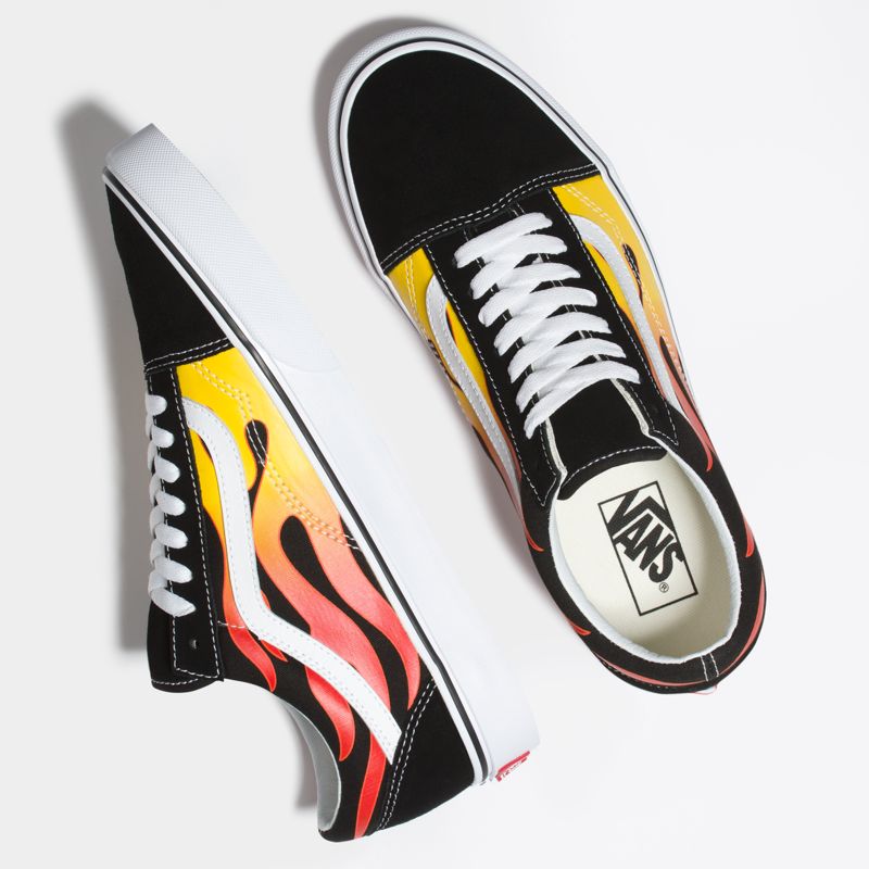 Bajos Vans Old Skool Hombre Negros Blancos | Mexico-LOH271639