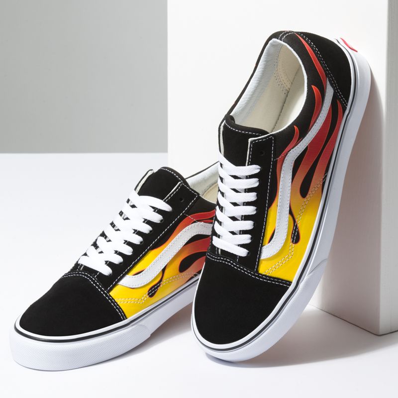 Bajos Vans Old Skool Hombre Negros Blancos | Mexico-LOH271639