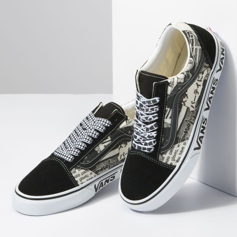 Bajos Vans Old Skool Hombre Negros Blancos | Mexico-TNP840769