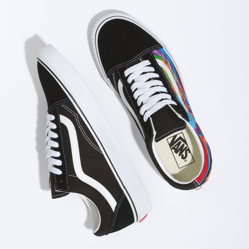 Bajos Vans Old Skool Hombre Negros Multicolor | Mexico-ACX907325