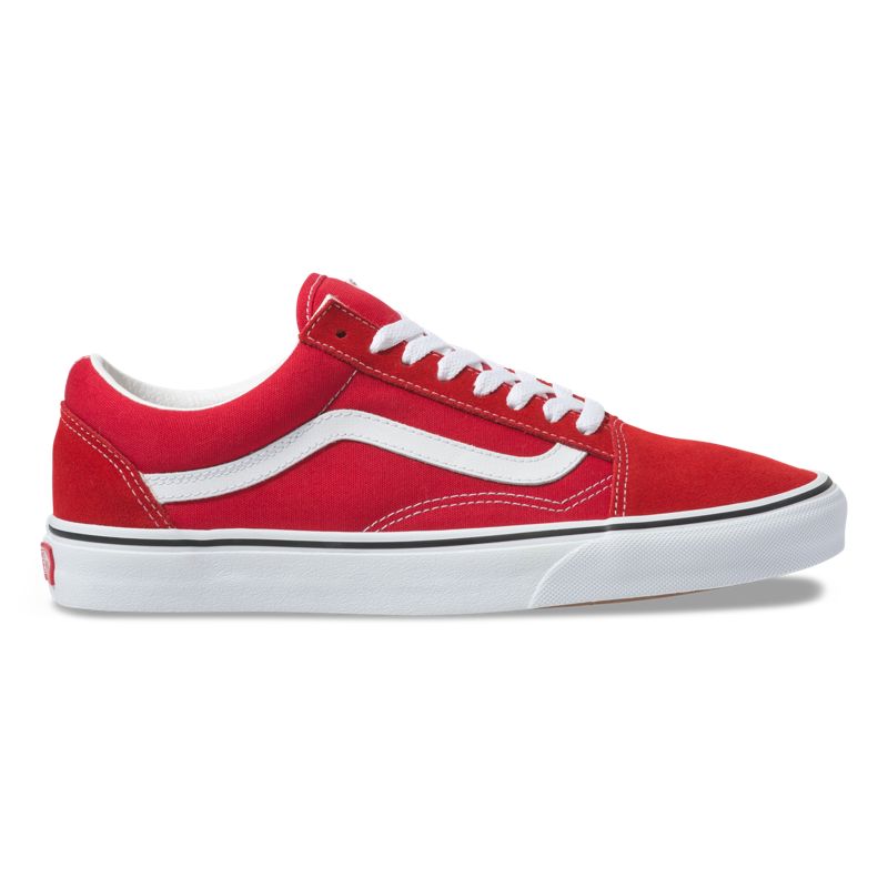 Bajos Vans Old Skool Hombre Rojos Blancos | Mexico-FYX068745