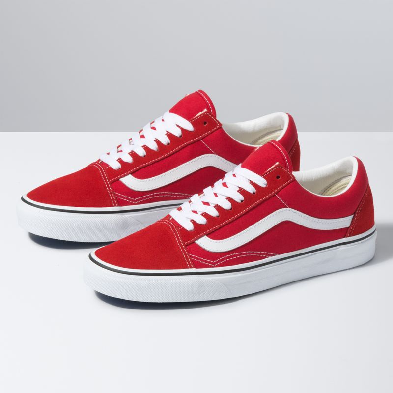 Bajos Vans Old Skool Hombre Rojos Blancos | Mexico-FYX068745