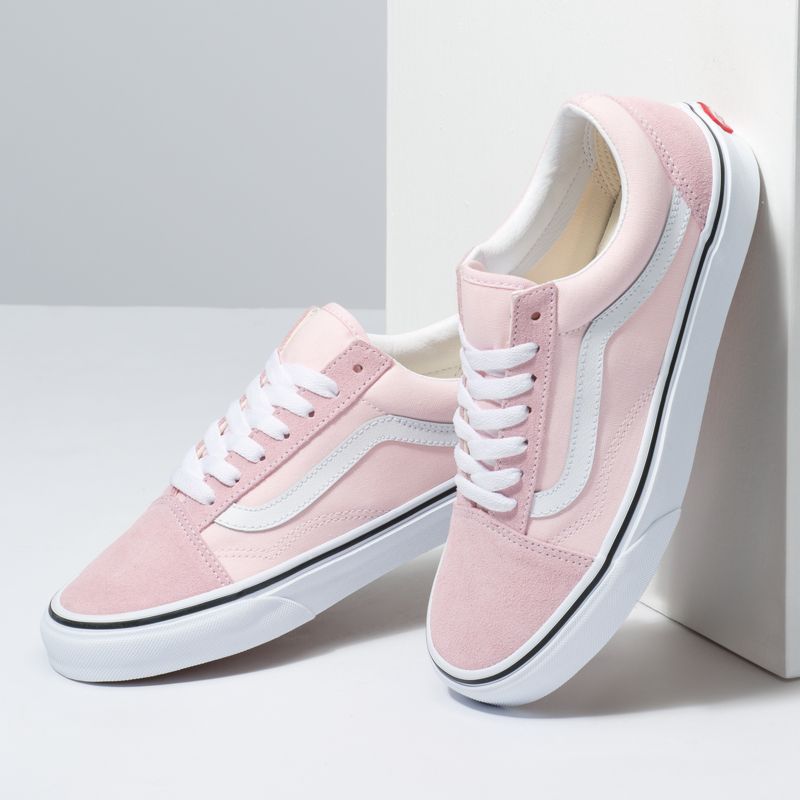 Bajos Vans Old Skool Hombre Rosas Blancos | Mexico-TUY769834