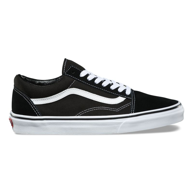 Bajos Vans Old Skool Mujer Negros Blancos | Mexico-YQD176583