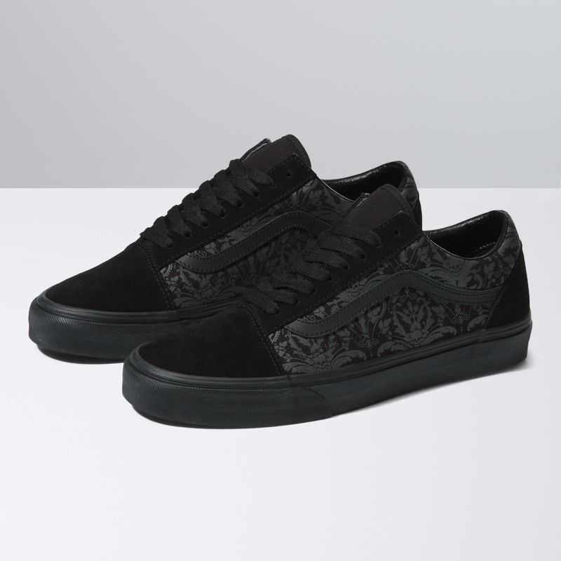 Bajos Vans Old Skool Mujer Negros | Mexico-MIW302571