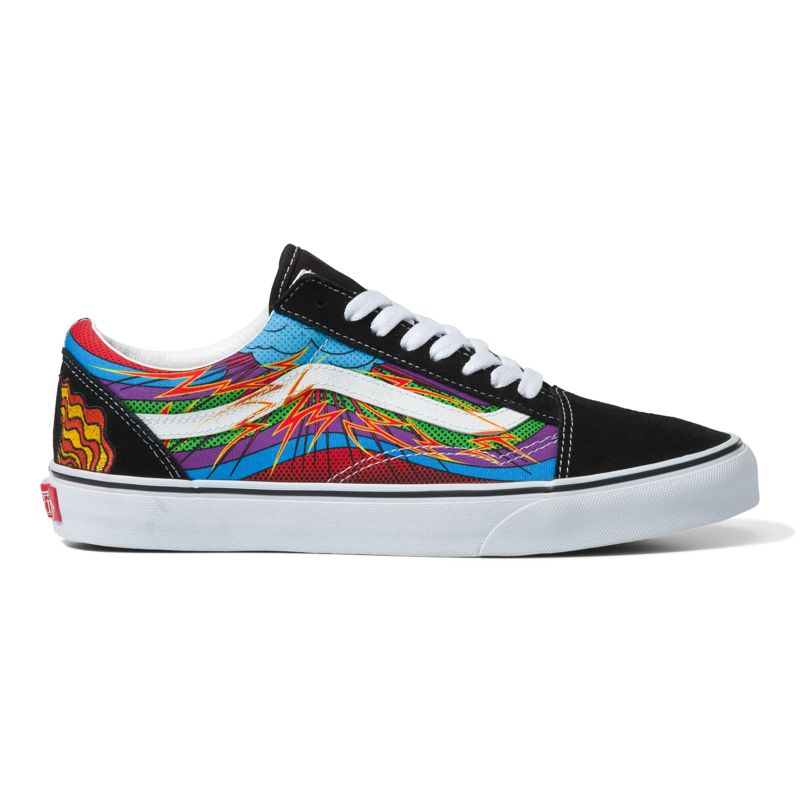 Bajos Vans Old Skool Mujer Negros Multicolor | Mexico-KMT721836